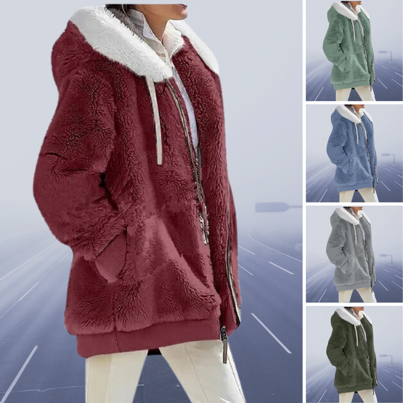 Casual Fleece Vest met Capuchon - Elena