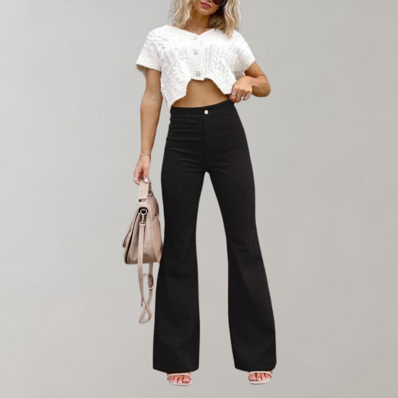 Trendy Corduroy Uitlopende Broek - Valerie