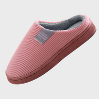 Sally - Warme Ribstof Gevoerde Pantoffels