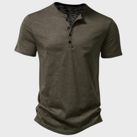 Casual Heren T-Shirt met Henley-Kraag - Cody