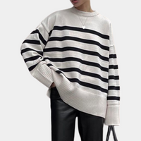 Trendy Oversized Gestreepte Dames Sweater - Sophie