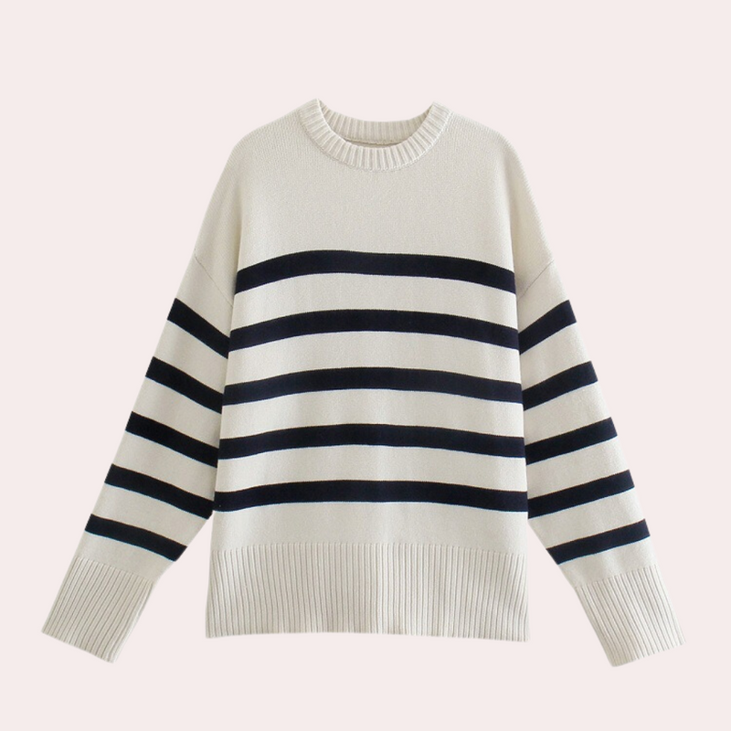 Trendy Oversized Gestreepte Dames Sweater - Sophie