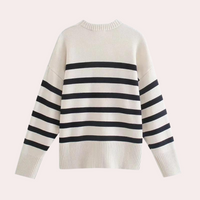 Trendy Oversized Gestreepte Dames Sweater - Sophie