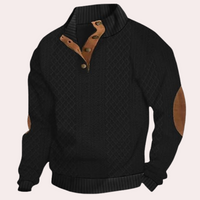 Dany - Warme Casual Herentrui met Knoopsluiting