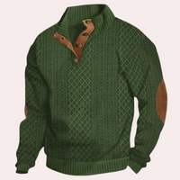 Dany - Warme Casual Herentrui met Knoopsluiting