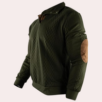 Dany - Warme Casual Herentrui met Knoopsluiting