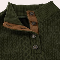 Dany - Warme Casual Herentrui met Knoopsluiting
