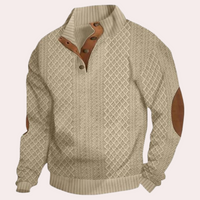 Dany - Warme Casual Herentrui met Knoopsluiting