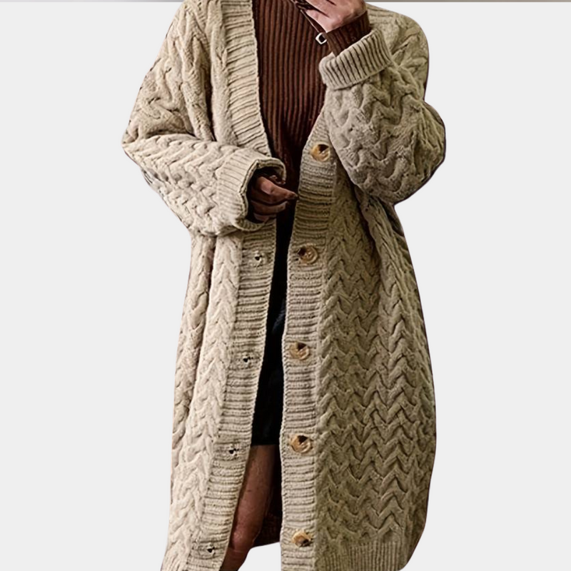 Oversized Lang Gebreid Damesvest - Noémie