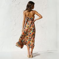 Zomerjurk met patroon en open rug-ontwerp – Elora