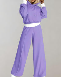 Cléo - Comfy Tweedelige Set met Capuchon en Wijde Broek