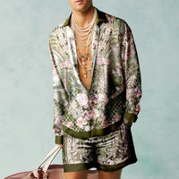 Trendy Heren Hawaii Set met Zijde Look - Fabio