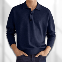 Modern Fit Heren Polo met Lange Mouwen – Lennard