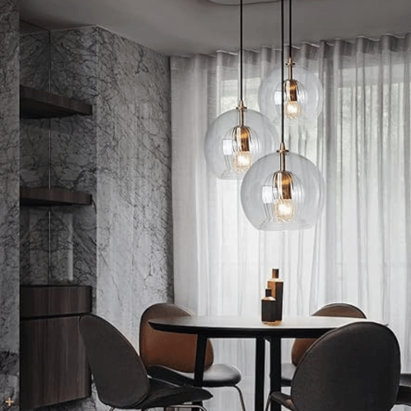 Moderne Aluminium-Glas Hanglamp - LumaLite