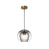 Moderne Aluminium-Glas Hanglamp - LumaLite