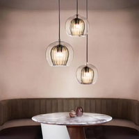 Moderne Aluminium-Glas Hanglamp - LumaLite