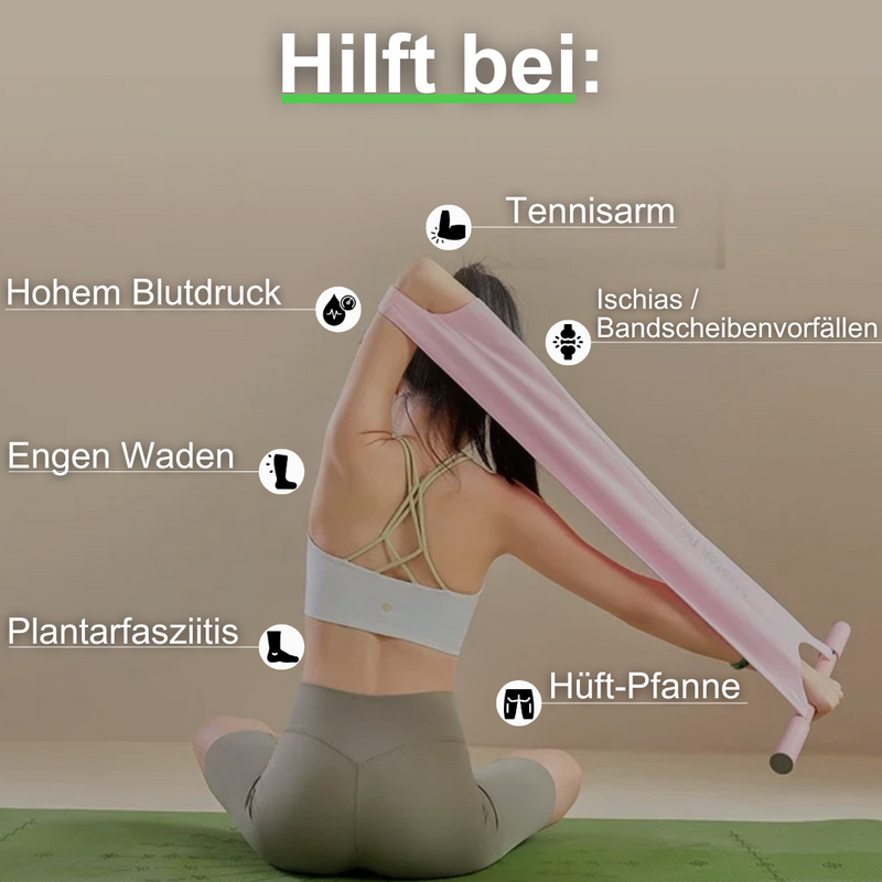 Elastische Trainingsband met Handvatten & Voetlussen - FlexiStretch Trainer