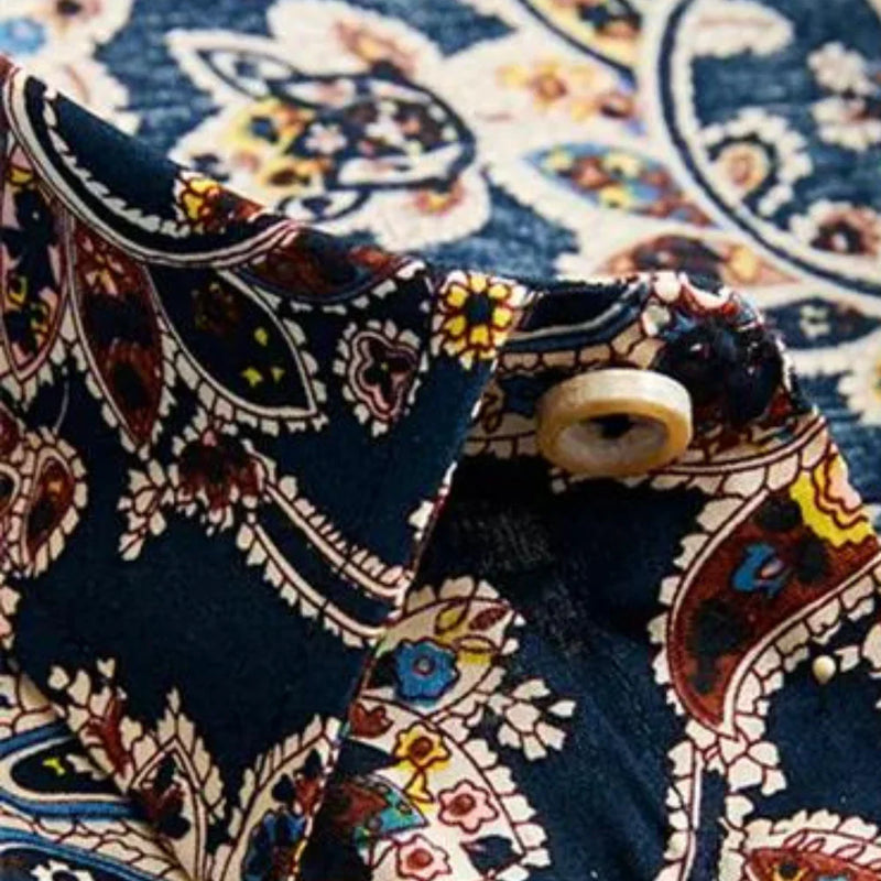 Heren Overhemd met Bloemenprint en Korte Mouwen – Florado