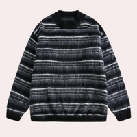 Gestreepte Heren Sweater met Comfortabele Pasvorm - Dorian