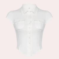 Veelzijdige Witte Dames Blouse - Nova