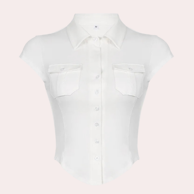 Veelzijdige Witte Dames Blouse - Nova