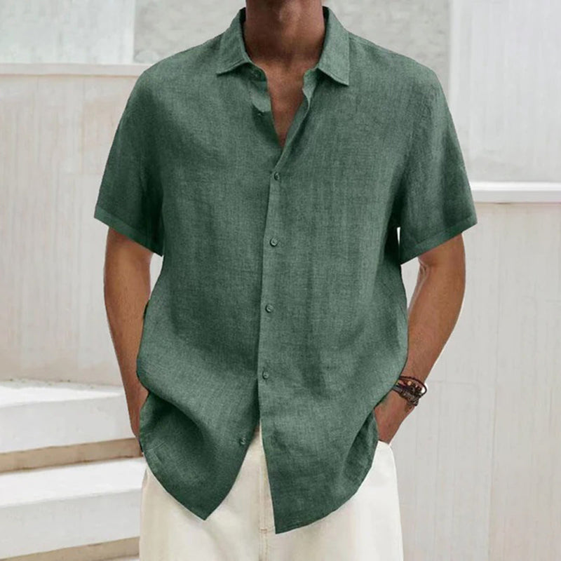 Heren Poloshirt van Katoen-Linnen – Noah