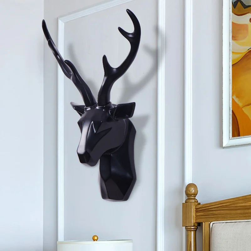 3D Hertenkop Standbeeld voor een Majestueuze Sfeer - RegalDeer