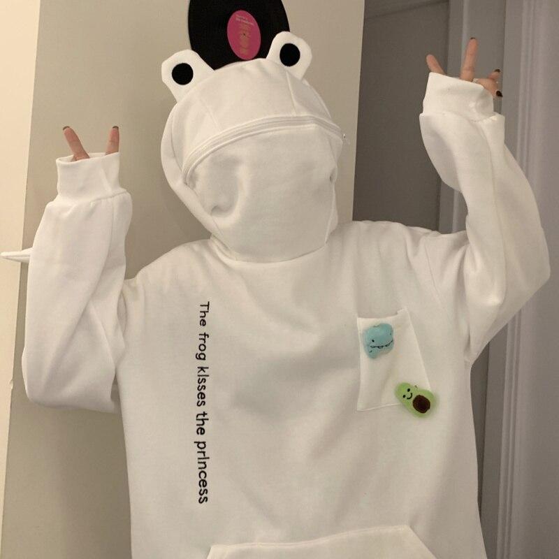 Uniseks Hoodie met Kikkerontwerp – Froggy