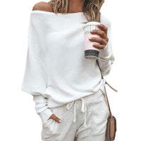 Trendy Gebreide Off-Shoulder Damestrui - Sophie