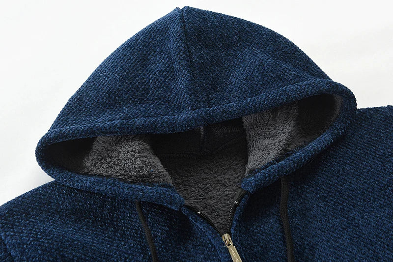 Middenlange Wollen Hoodie voor Heren - Luca