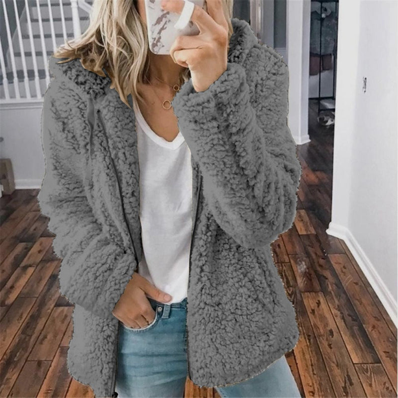 Fluffy Damesvest met Capuchon - Sofia