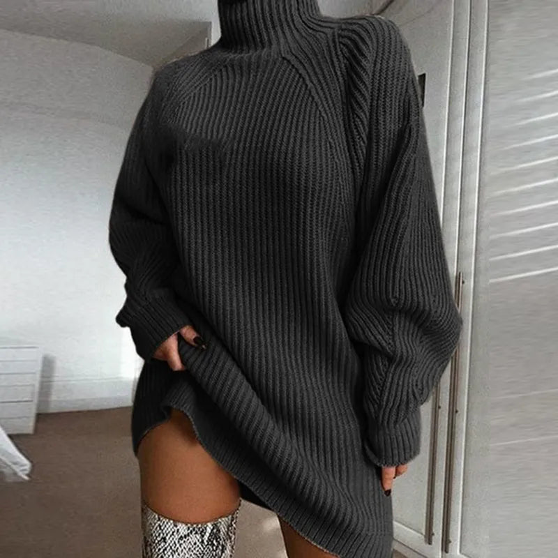 Comfortabele Coltrui Jurk - Celeste