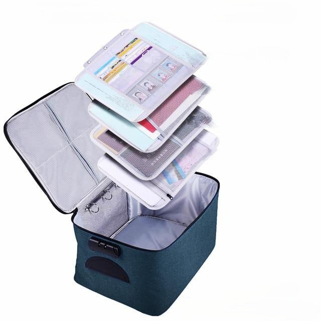 Vergrendelbare Waterdichte Documentopslagdoos – 1 Kopen, 1 GRATIS Multi-Laags Reisorganizer