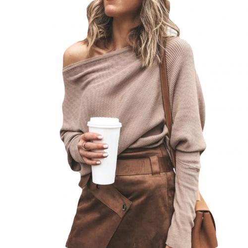 Trendy Gebreide Off-Shoulder Damestrui - Sophie