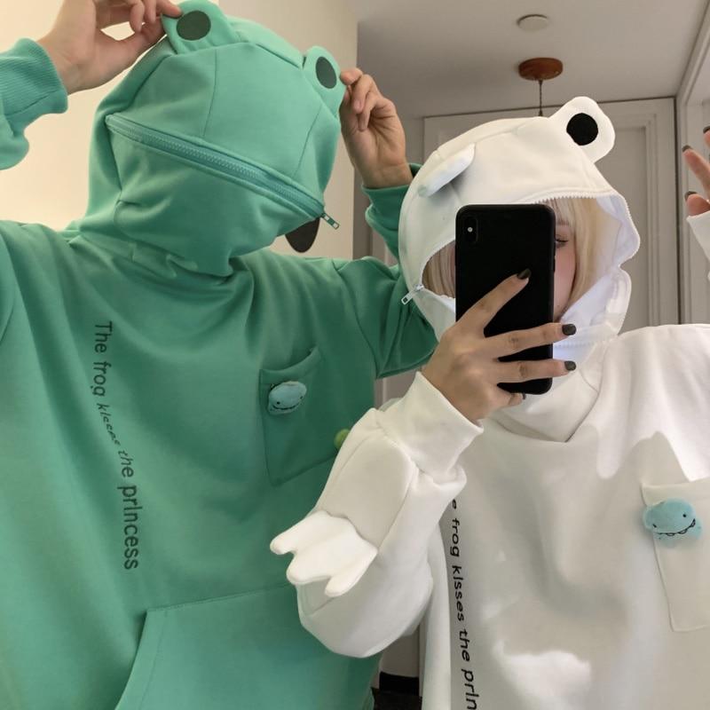 Uniseks Hoodie met Kikkerontwerp – Froggy