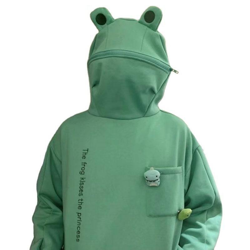 Uniseks Hoodie met Kikkerontwerp – Froggy