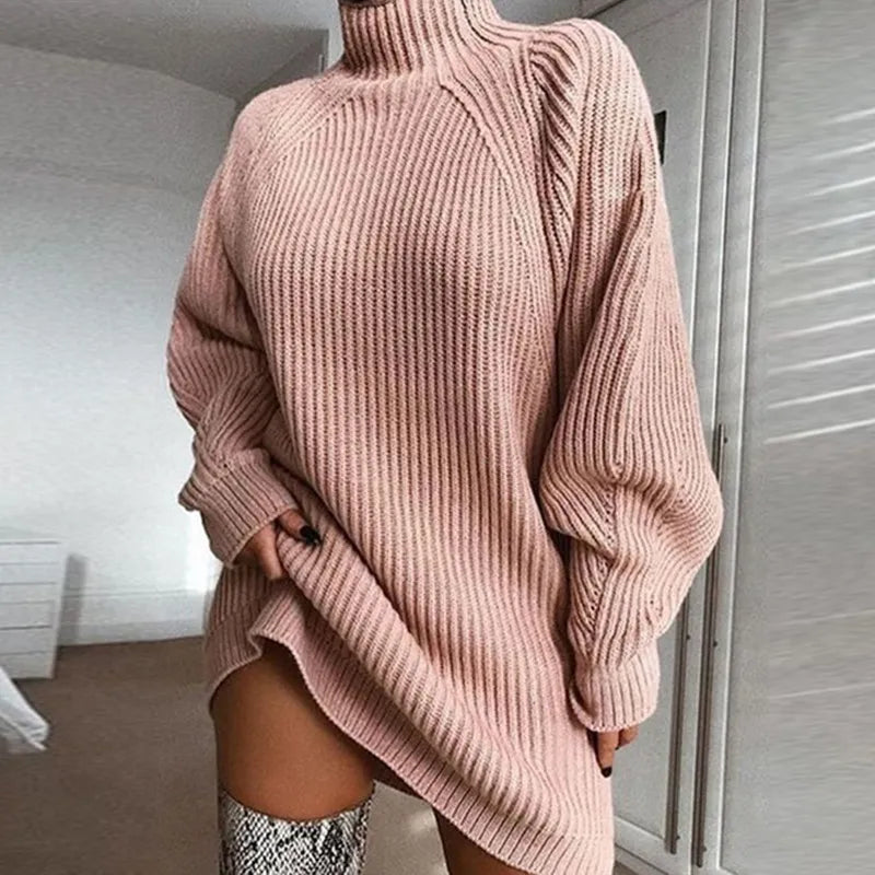 Comfortabele Coltrui Jurk - Celeste