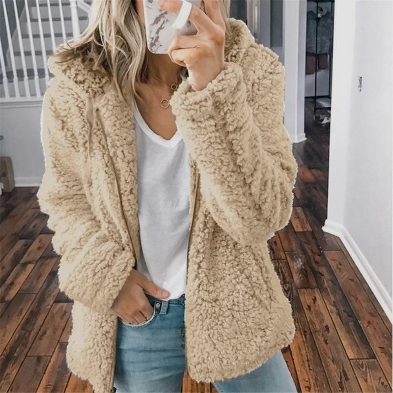Fluffy Damesvest met Capuchon - Sofia