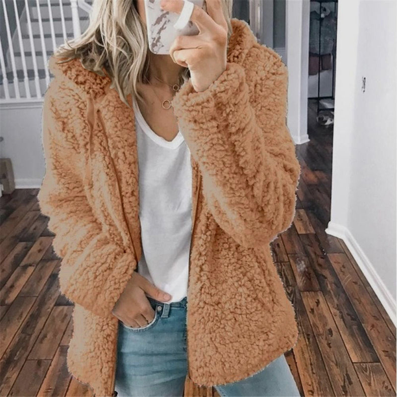Fluffy Damesvest met Capuchon - Sofia