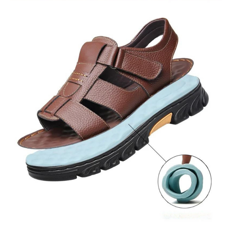 Orthopedische Leren Herensandalen – Thijs