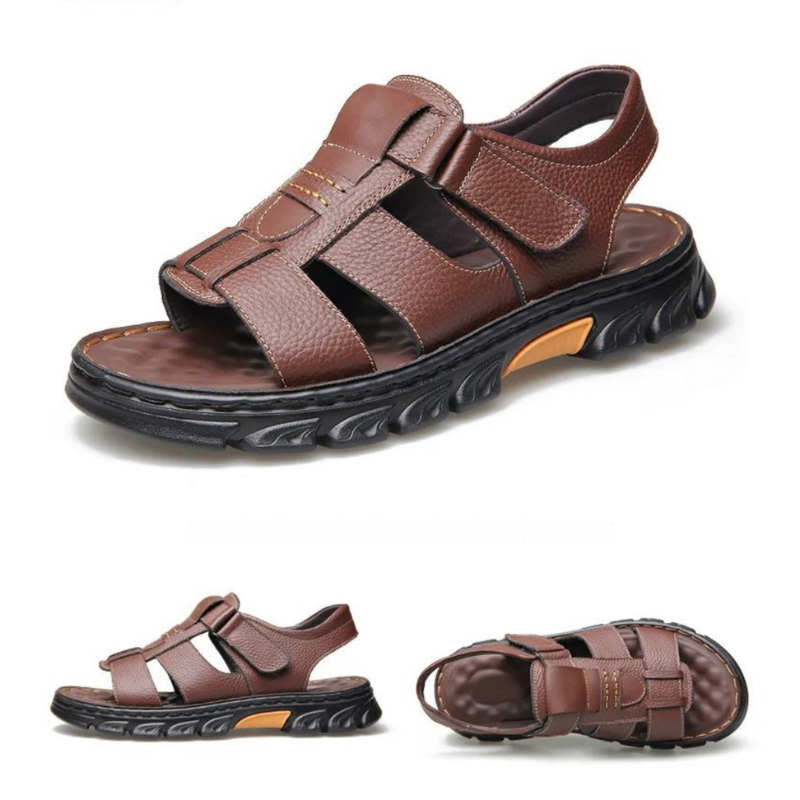 Orthopedische Leren Herensandalen – Thijs