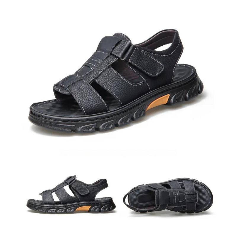 Orthopedische Leren Herensandalen – Thijs