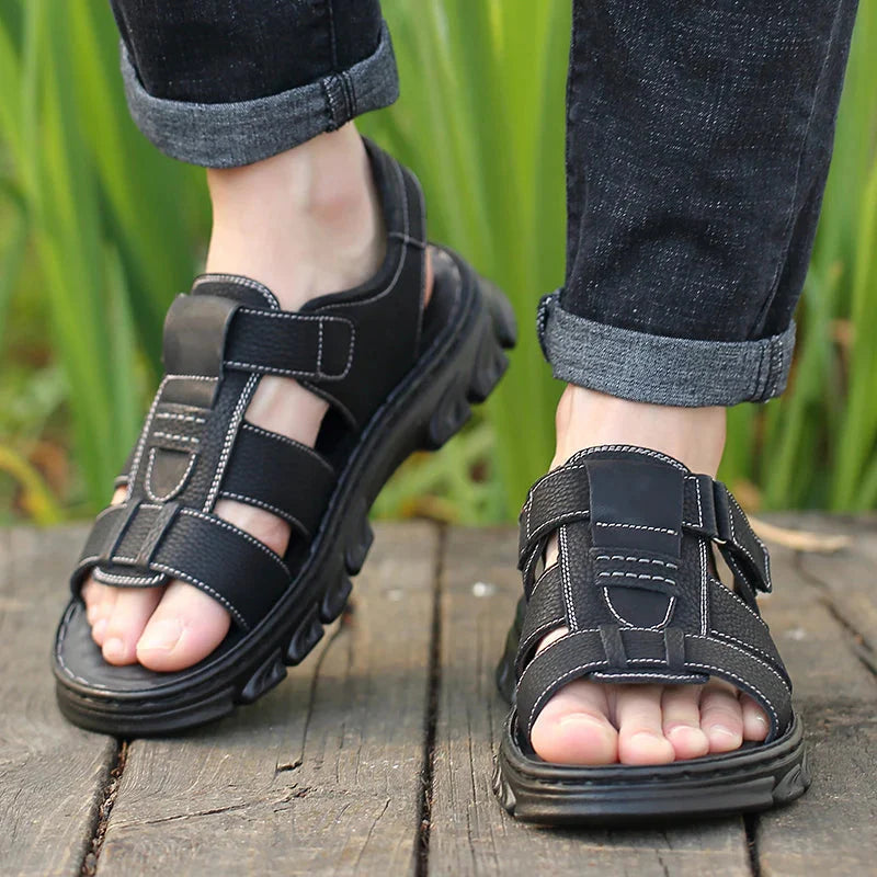 Orthopedische Leren Herensandalen – Thijs