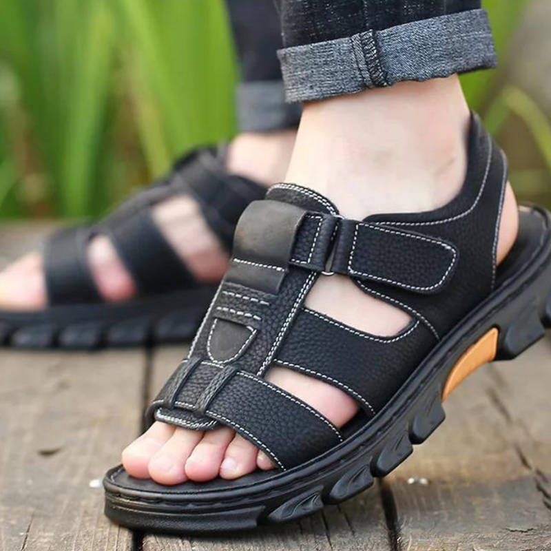 Orthopedische Leren Herensandalen – Thijs