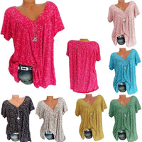 Dames Boho Zomerblouse met Bloemenprint - Celeste