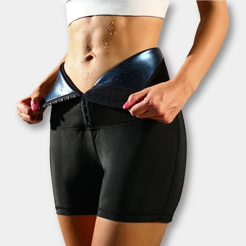 Hoge Taille Sauna Zweetbroek met Taille Trainer - SweatSculpt