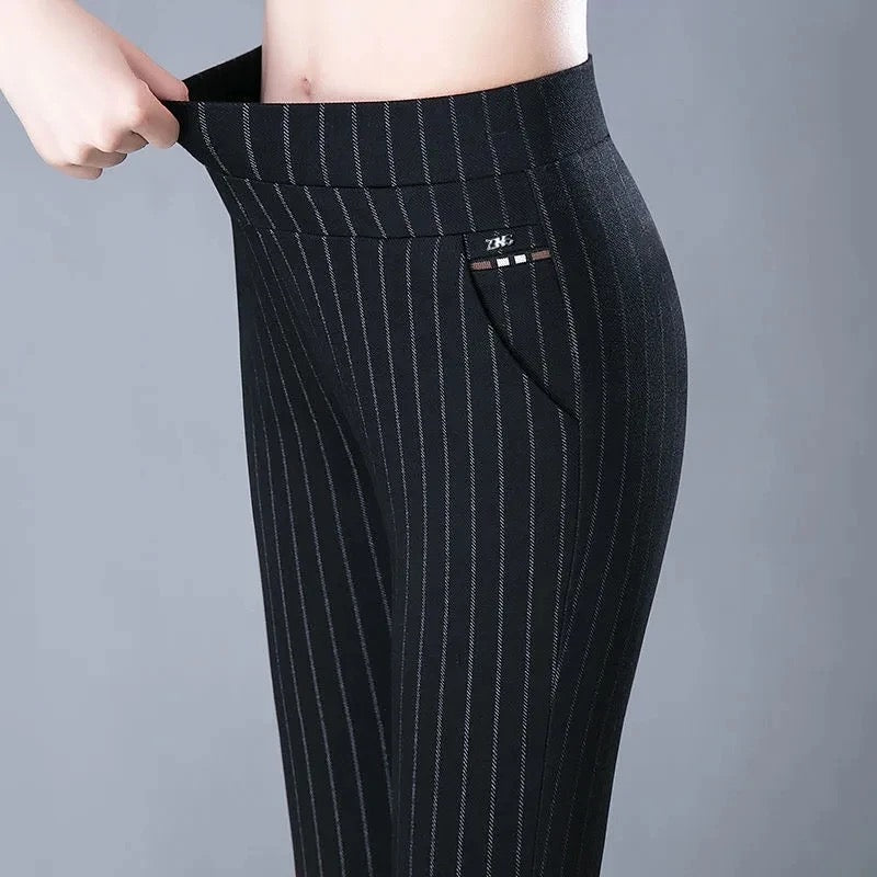 Rechte Damesbroek met Elastische Hoge Taille - Sophia