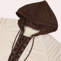 Heren Sweatshirt met Vetersluiting en Capuchon – Eliano