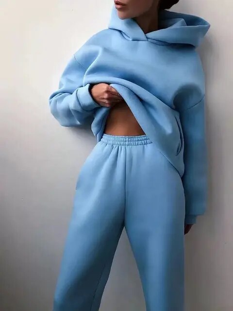 Dames Fleece Hoodie en Joggingbroek-set - Marivelle