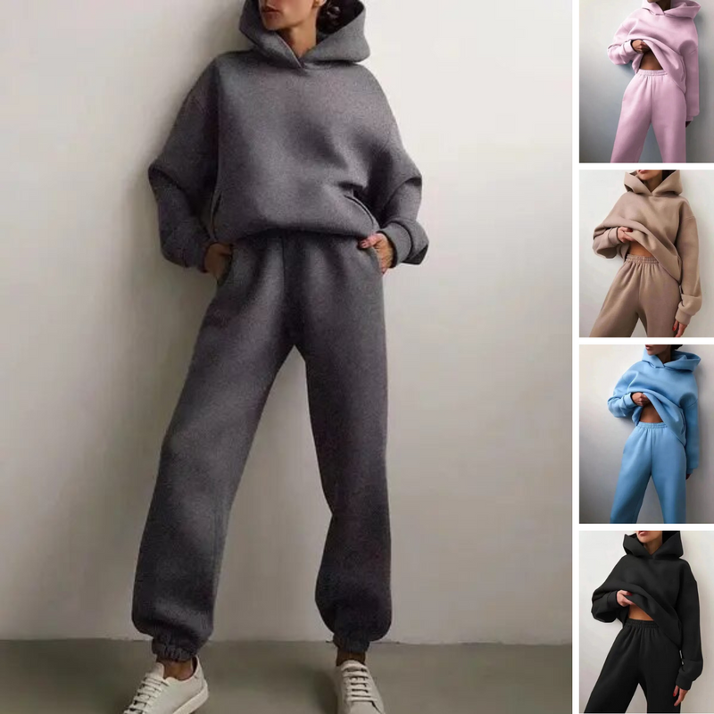 Dames Fleece Hoodie en Joggingbroek-set - Marivelle